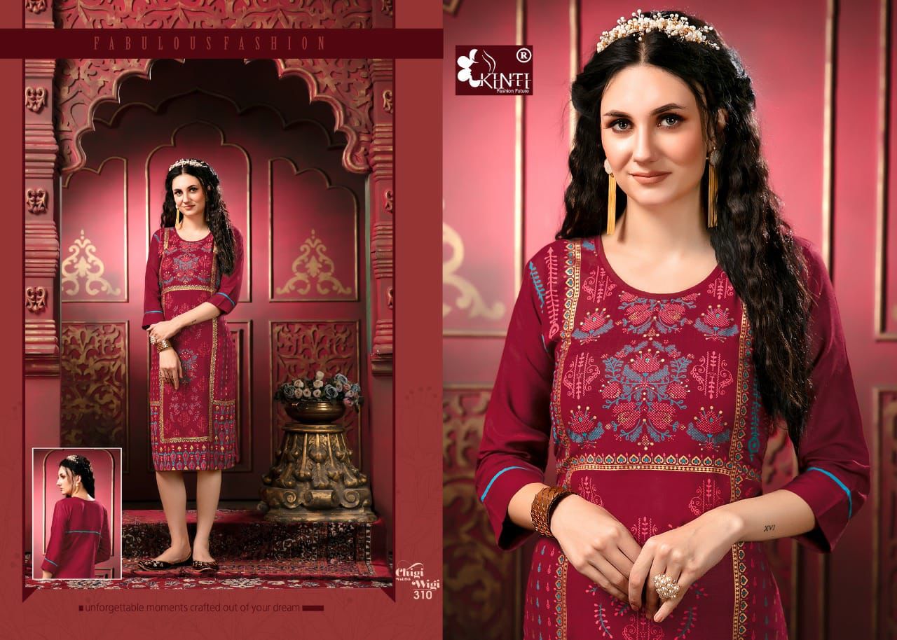 Kinti Chigi Wigi 3 Fancy Casual Wear Rayon Designer Printed Kurti Collection